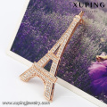 00045-xuping moda subiu ouro broche de forma torre Eiffel